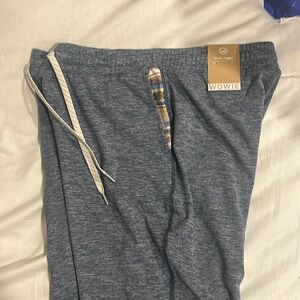 Wowie Medium “Kozie” Jogger. New with tags. Blue Heather.